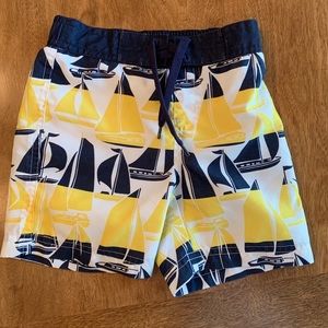 Janie and jack toddler sailboat swim trunks 6-12 m